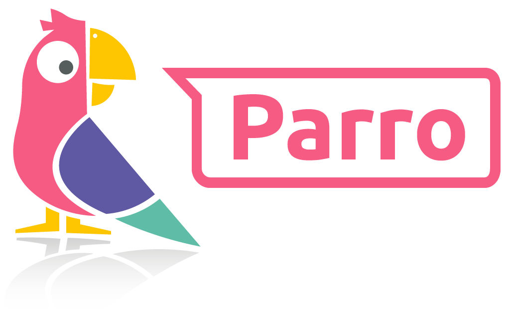 Parro logo, link naar Parro (extern)